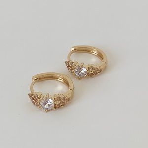 Gold filled huggie earring
